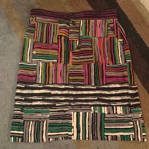 Anthropologie Multicolor Striped Pencil Skirt